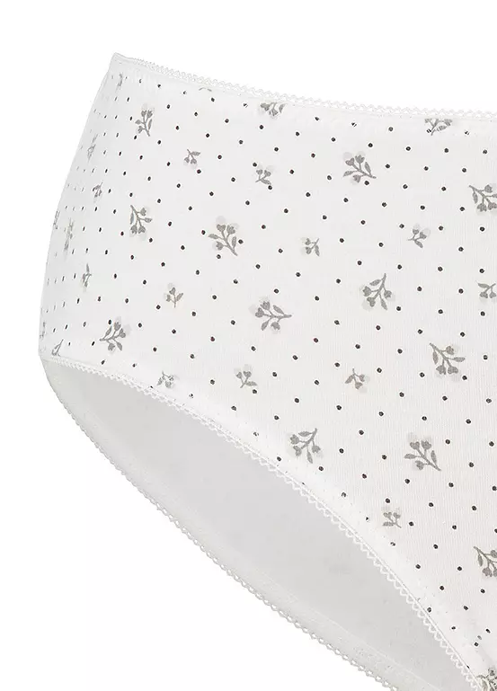 Petite Fleur Pack Of 6 Mid Waist Full Briefs 5 Petite Fleur Pack Of 6 Mid Waist Full Briefs - Image 5