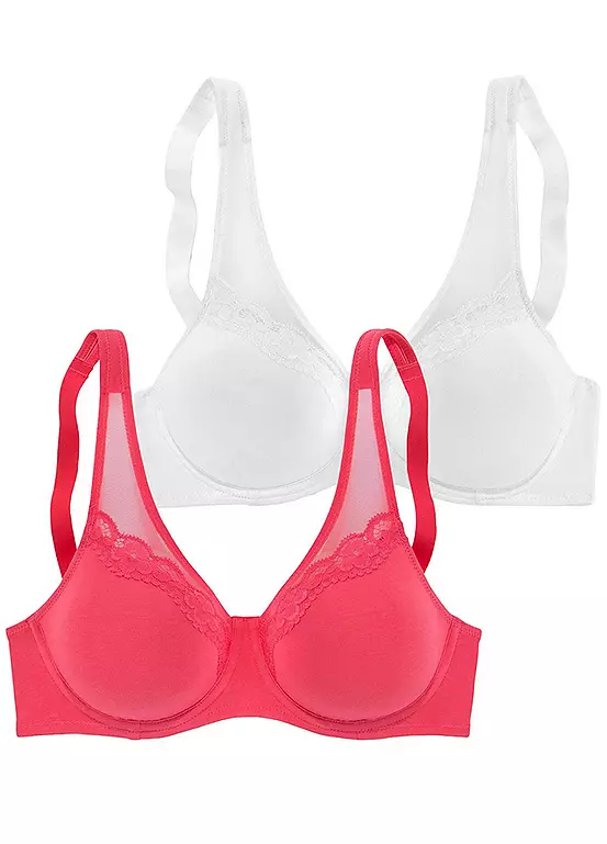 Petite Fleur Underwired Pack Of 2 Minimiser Bras 1 Petite Fleur Underwired Pack Of 2 Minimiser Bras