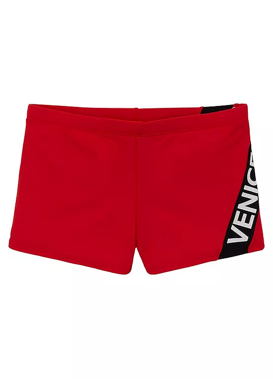 Venice Beach Logo Print Boxer Swim Trunks 2 Venice Beach Logo Print Boxer Swim Trunks - Image 2