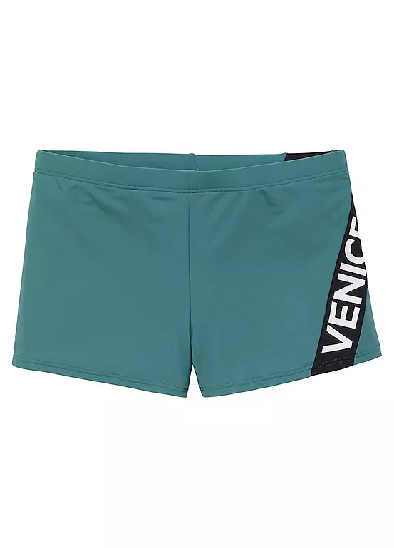 Venice Beach Logo Print Boxer Swim Trunks 3 Venice Beach Logo Print Boxer Swim Trunks - Image 3