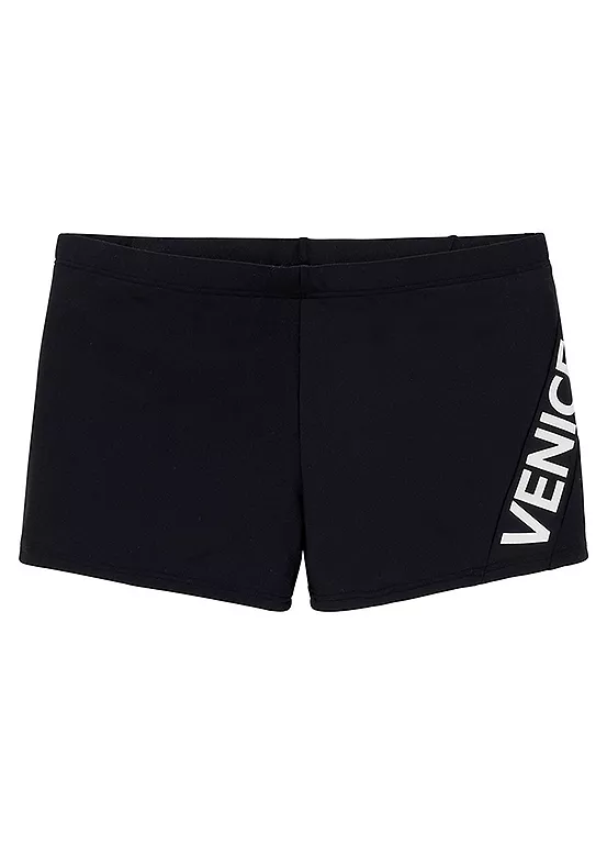 Venice Beach Logo Print Boxer Swim Trunks 4 Venice Beach Logo Print Boxer Swim Trunks - Image 4