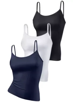 Vivance Active Pack Of 3 Vest Tops