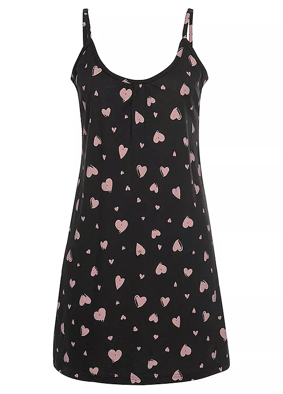 Vivance Dreams Heart Print Nightie 2 Vivance Dreams Heart Print Nightie - Image 2