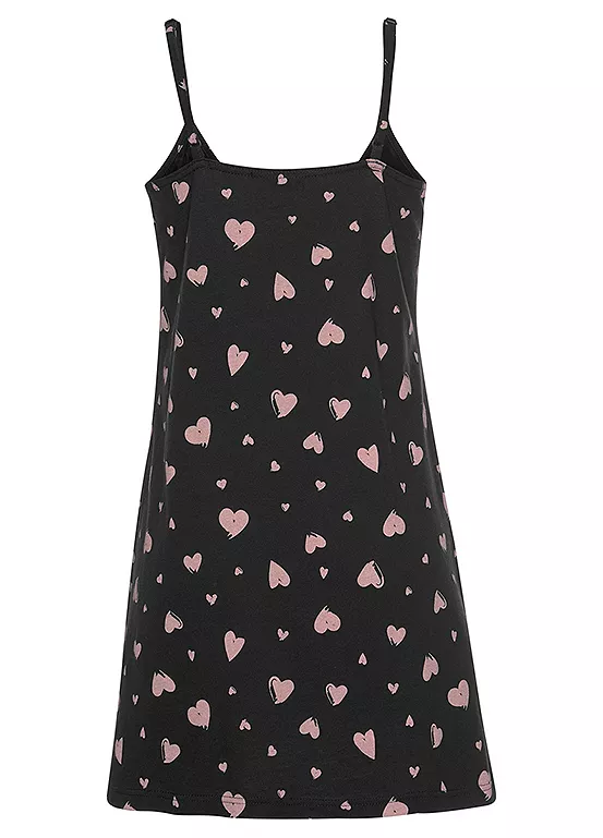 Vivance Dreams Heart Print Nightie 3 Vivance Dreams Heart Print Nightie - Image 3