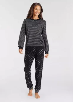 Vivance Dreams Heart Print Stripe Pyjamas