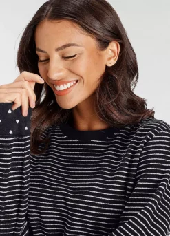 Vivance Dreams Heart Print Stripe Pyjamas -Daily Bra Store Vivance Dreams Heart Print Stripe Pyjamas52594739FRSP W02