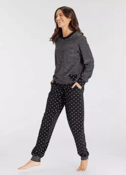 Vivance Dreams Heart Print Stripe Pyjamas -Daily Bra Store Vivance Dreams Heart Print Stripe Pyjamas52594739FRSP W03