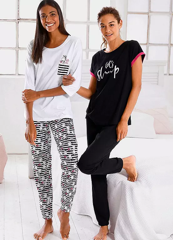 Vivance Dreams Pack Of 2 Animal Print Pyjamas 1 Vivance Dreams Pack Of 2 Animal Print Pyjamas