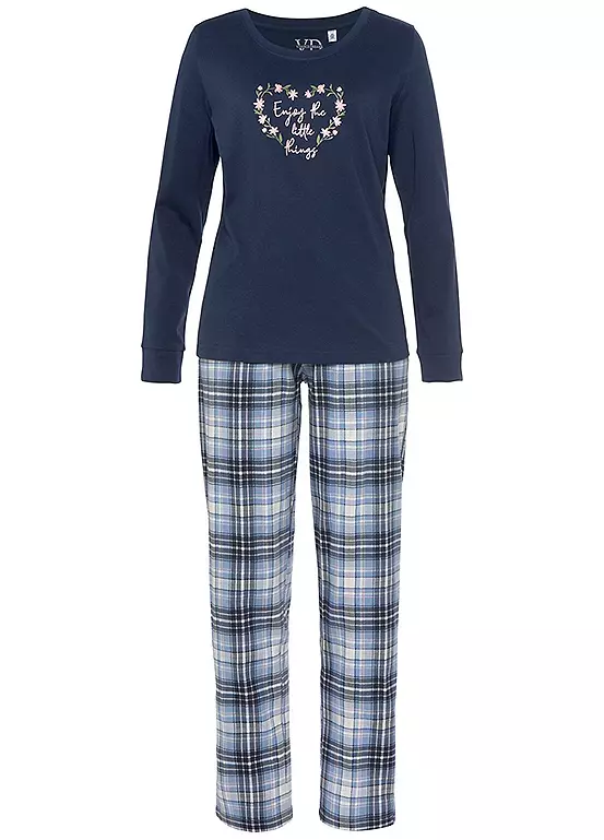 Vivance Dreams Pack Of 2 Check Pyjamas 3 Vivance Dreams Pack Of 2 Check Pyjamas - Image 3