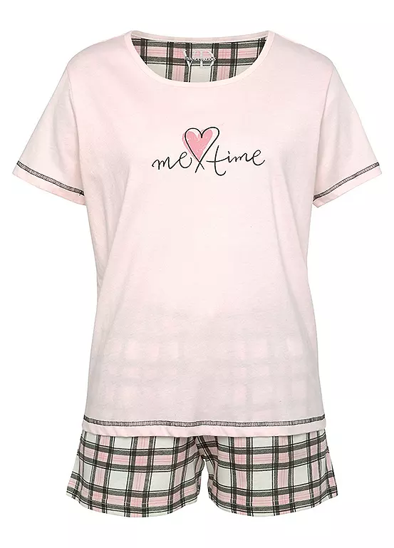 Vivance Dreams Pack Of 2 Checked Shorts Pyjama Set 4 Vivance Dreams Pack Of 2 Checked Shorts Pyjama Set - Image 4
