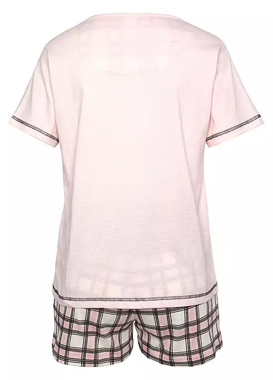 Vivance Dreams Pack Of 2 Checked Shorts Pyjama Set 5 Vivance Dreams Pack Of 2 Checked Shorts Pyjama Set - Image 5