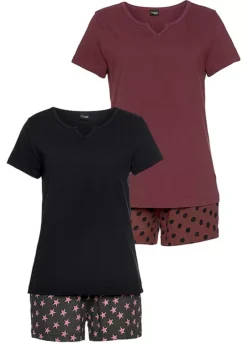 Vivance Dreams Pack Of 2 Short Pyjamas