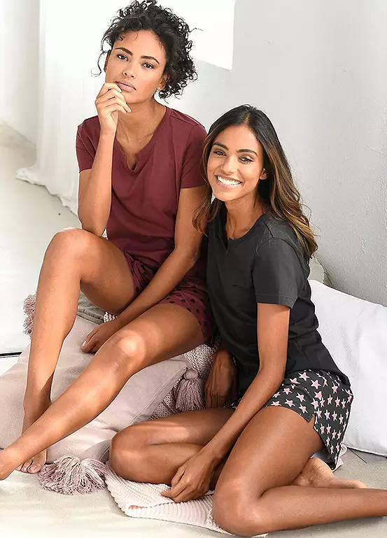 Vivance Dreams Pack Of 2 Short Pyjamas 4 Vivance Dreams Pack Of 2 Short Pyjamas - Image 4