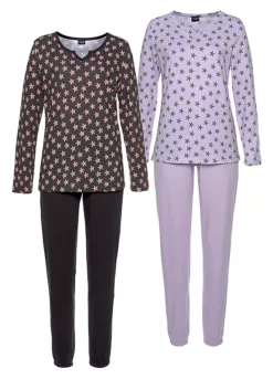 Vivance Dreams Pack Of 2 Star Print Pyjamas