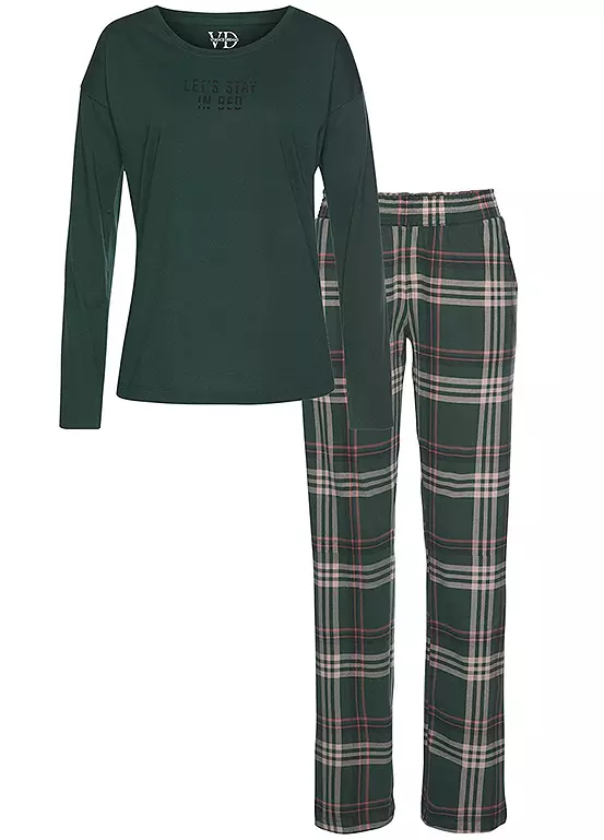 Vivance Dreams Printed Bottom Pyjamas 2 Vivance Dreams Printed Bottom Pyjamas - Image 2