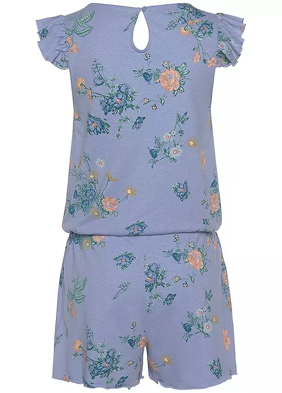 Vivance Dreams Ruffle Short Sleeve Pyjama Playsuit 3 Vivance Dreams Ruffle Short Sleeve Pyjama Playsuit - Image 3