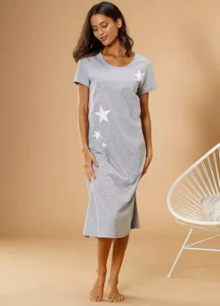 Vivance Dreams Star Print Jersey Nightie -Daily Bra Store Vivance Dreams Star Print Jersey Nightie11248122FRSP W02