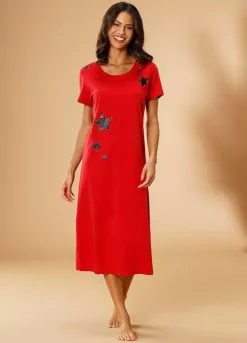 Vivance Dreams Star Print Long Nightie 8 Vivance Dreams Star Print Long Nightie -Daily Bra Store Vivance Dreams Star Print Long Nightie59796558FRSP W02