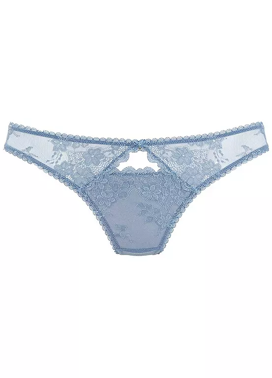 Vivance Jacquard Lace Floral Look Thong 2 Vivance Jacquard Lace Floral Look Thong - Image 2