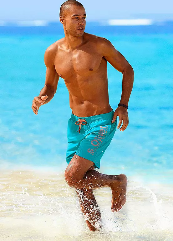 S.Oliver Logo Print Swim Shorts 2 S.Oliver Logo Print Swim Shorts - Image 2