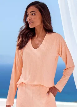 S.Oliver V-Neck Long Sleeve Pyjama Top